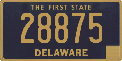 DE license plate 28875