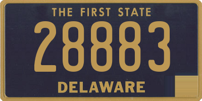 DE license plate 28883