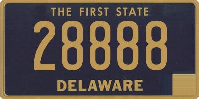 DE license plate 28888