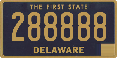 DE license plate 288888