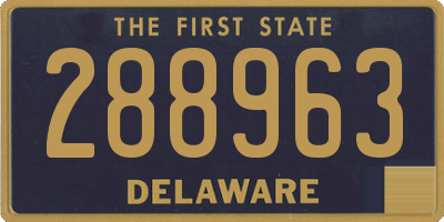 DE license plate 288963