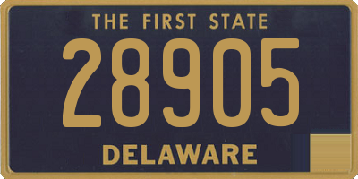 DE license plate 28905