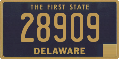 DE license plate 28909