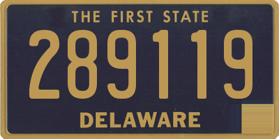DE license plate 289119