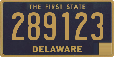 DE license plate 289123