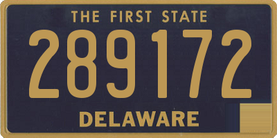 DE license plate 289172
