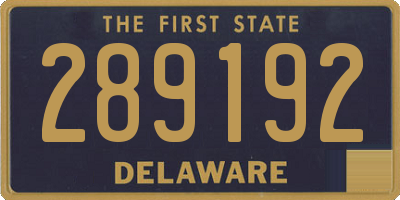 DE license plate 289192