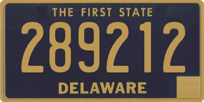DE license plate 289212