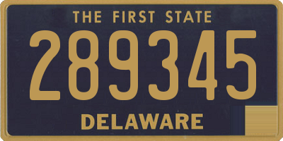 DE license plate 289345