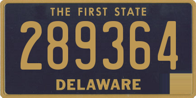 DE license plate 289364