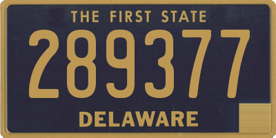 DE license plate 289377