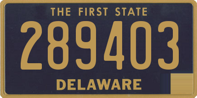 DE license plate 289403