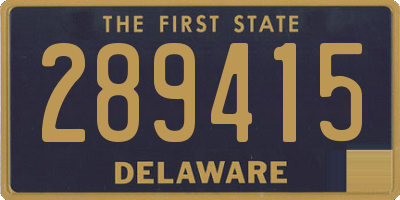 DE license plate 289415