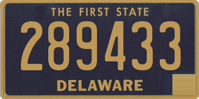 DE license plate 289433