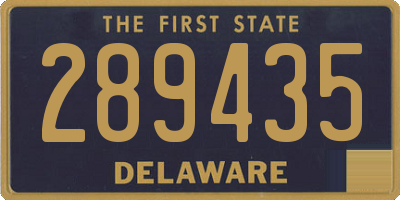 DE license plate 289435