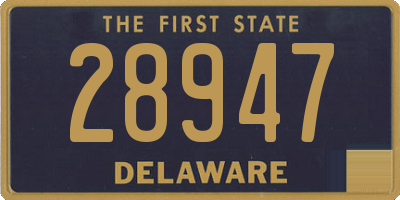 DE license plate 28947