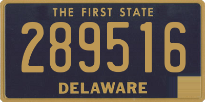 DE license plate 289516