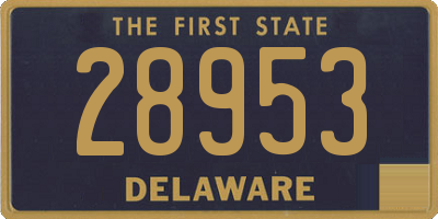 DE license plate 28953