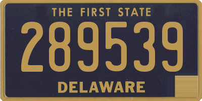 DE license plate 289539