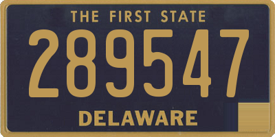 DE license plate 289547