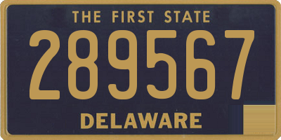 DE license plate 289567