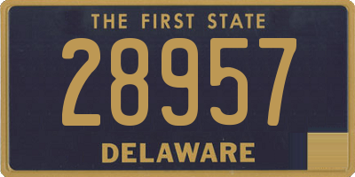 DE license plate 28957