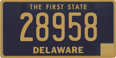 DE license plate 28958