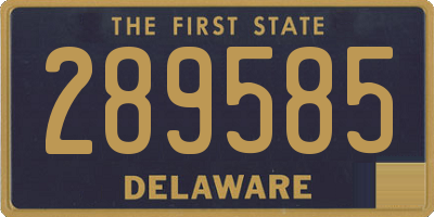 DE license plate 289585