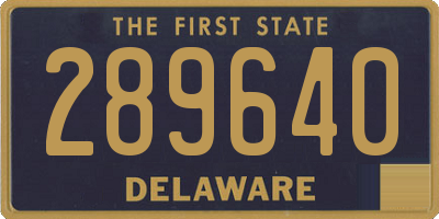 DE license plate 289640