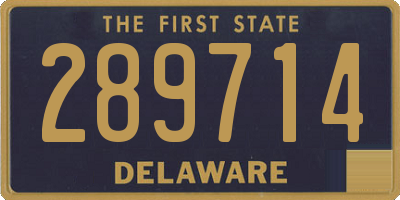 DE license plate 289714