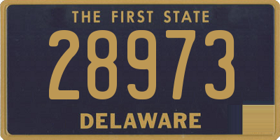 DE license plate 28973