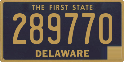 DE license plate 289770