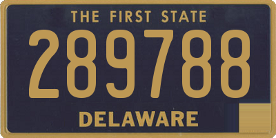 DE license plate 289788