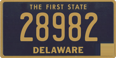 DE license plate 28982