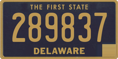 DE license plate 289837