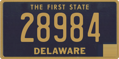 DE license plate 28984