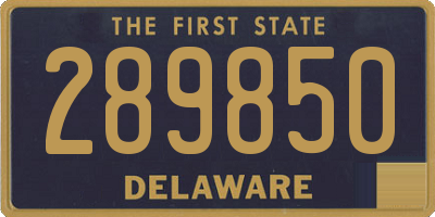 DE license plate 289850