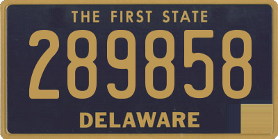 DE license plate 289858
