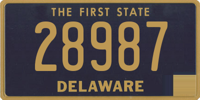 DE license plate 28987