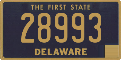 DE license plate 28993