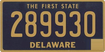 DE license plate 289930