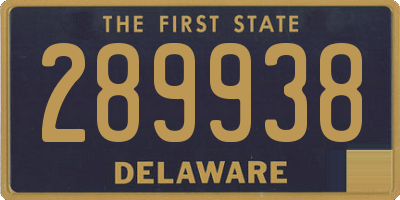 DE license plate 289938