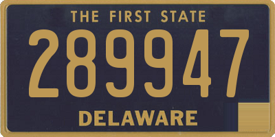 DE license plate 289947