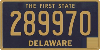 DE license plate 289970