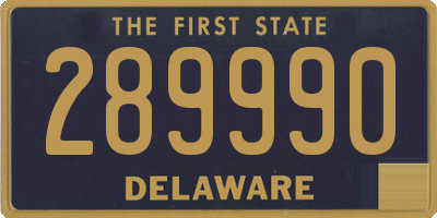 DE license plate 289990