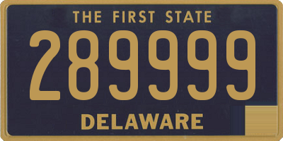 DE license plate 289999