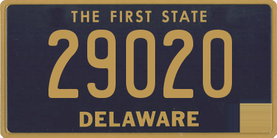DE license plate 29020