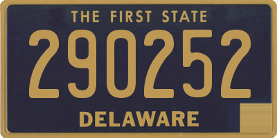 DE license plate 290252