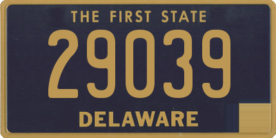 DE license plate 29039
