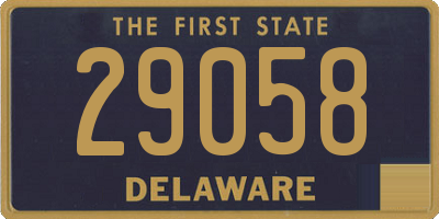 DE license plate 29058